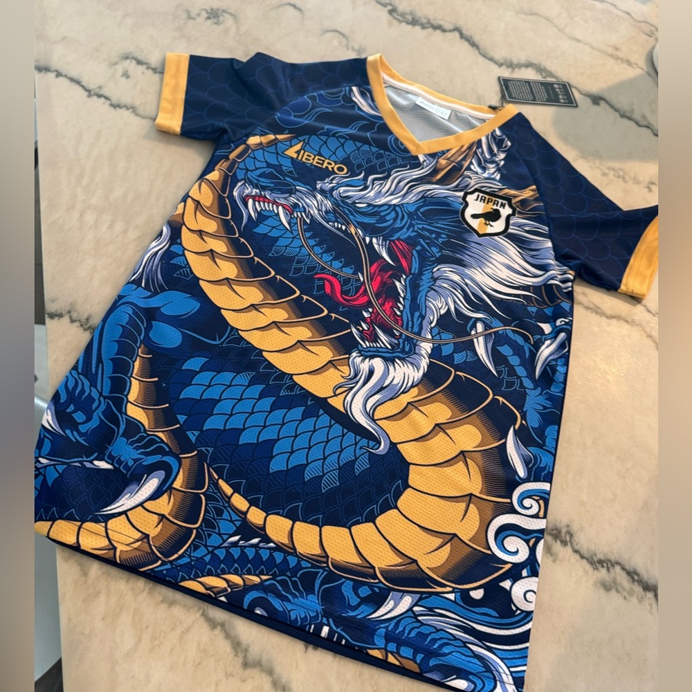 Blue Dragon Graphic soccer  T-Shirt.